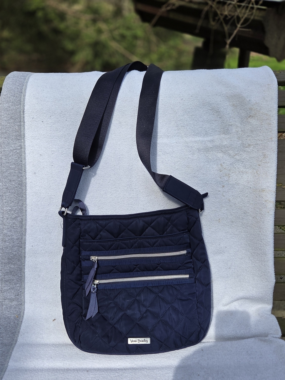 Vera Bradley Quilted Navy Crossbody Bag